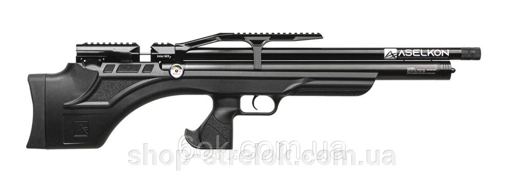 Пневматична гвинтівка PCP Aselkon MX7 Black кал. 4.5 від компанії Магазин «СТРІЛОК» - фото 1