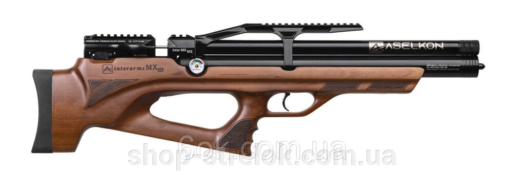 Пневматична PCP- гвинтівка Aselkon MX10-S Wood кал. 4.5 дерево від компанії Магазин «СТРІЛОК» - фото 1