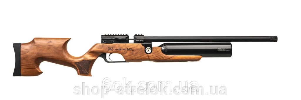 Пневматична PCP- гвинтівка Aselkon MX6 Matte Black кал. 4.5 дерево від компанії Магазин «СТРІЛОК» - фото 1