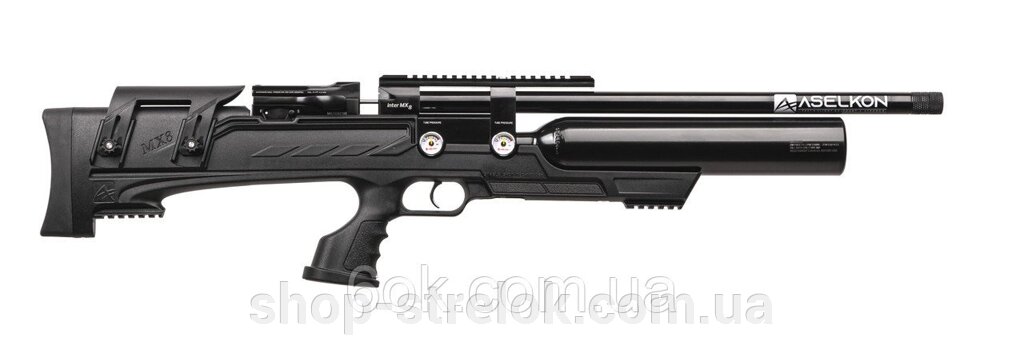 Пневматична PCP гвинтівка Aselkon MX8 Evoc Black кал. 4.5 від компанії Магазин «СТРІЛОК» - фото 1