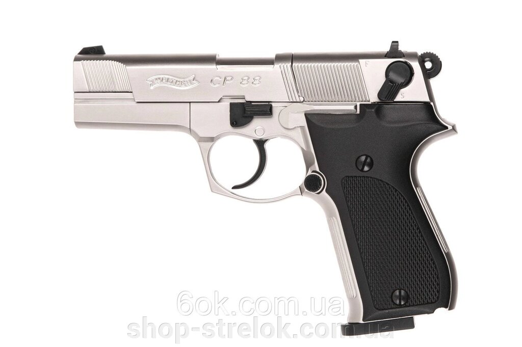 Пневматичний пістолет Umarex Walther CP88 nickel кал. 4,5 мм від компанії Магазин «СТРІЛОК» - фото 1