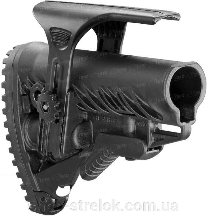 Приклад FAB Defense GLR-16 CP з регульованою щокою для AR15/M16. Колір - чорний від компанії Магазин «СТРІЛОК» - фото 1