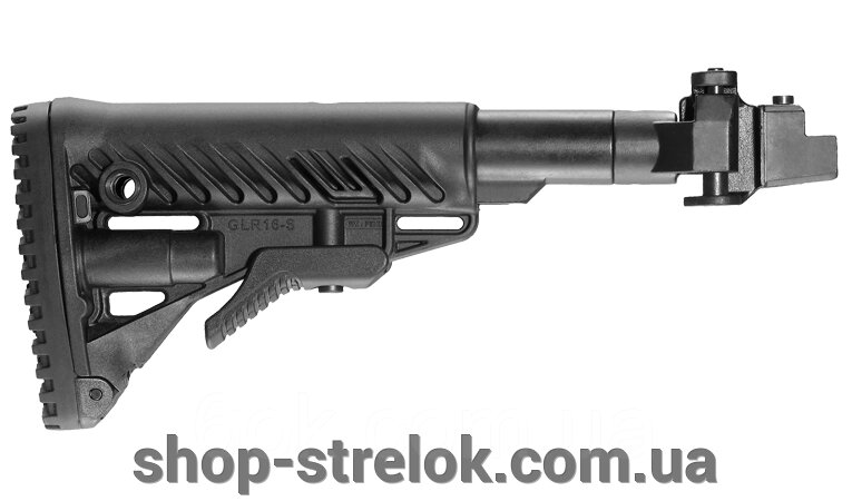 Приклад складаний FAB M4 для AK 47, полімер, чорний від компанії Магазин «СТРІЛОК» - фото 1