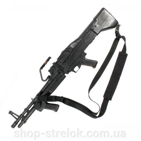 Ремінь руж. BLACKHAWK кулеметний, триточковий ц: чорний від компанії Магазин «СТРІЛОК» - фото 1