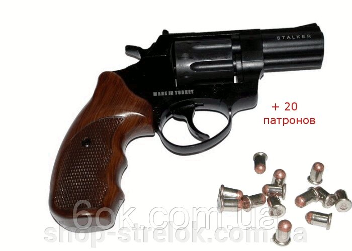 Револьвер під патрон Флобера STALKER 2,5" S коричн. рук. від компанії Магазин «СТРІЛОК» - фото 1