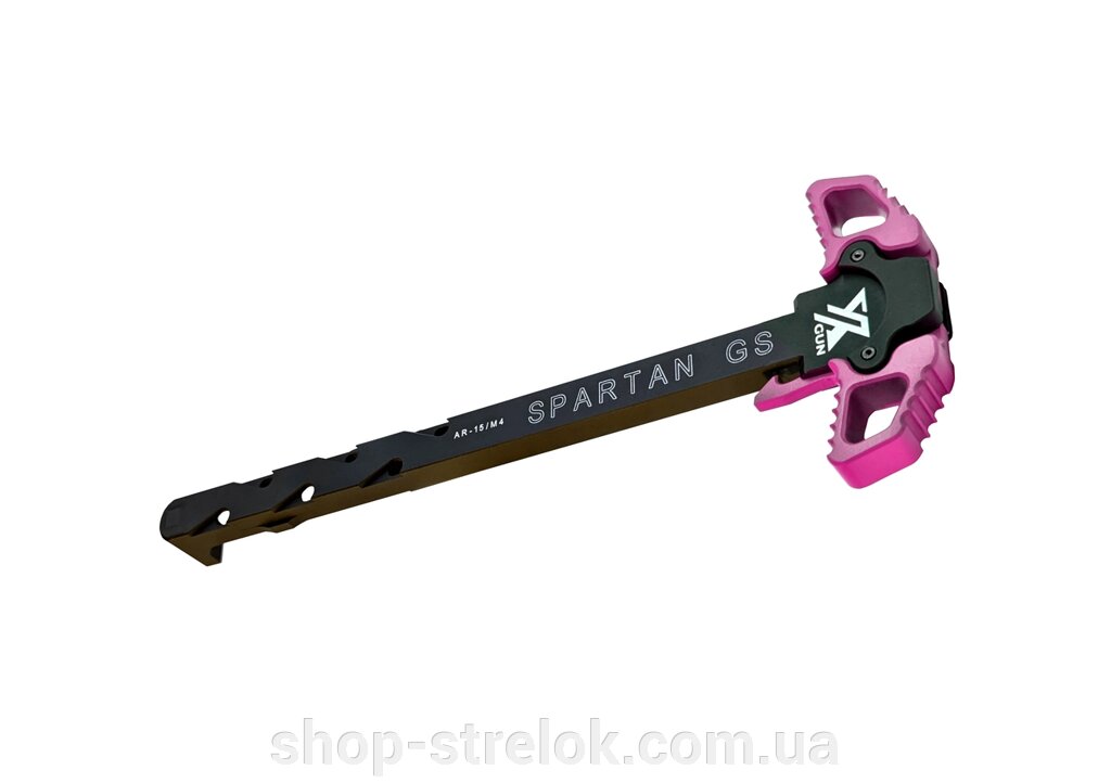 Рукоятка зведення Xgun Spartan GS двостороння AR15, pink від компанії Магазин «СТРІЛОК» - фото 1