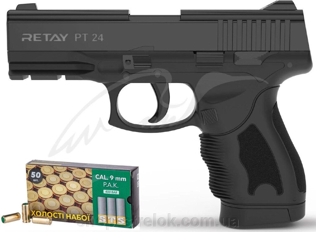 Сигнальний пістолет Retay PT 24 Black від компанії Магазин «СТРІЛОК» - фото 1
