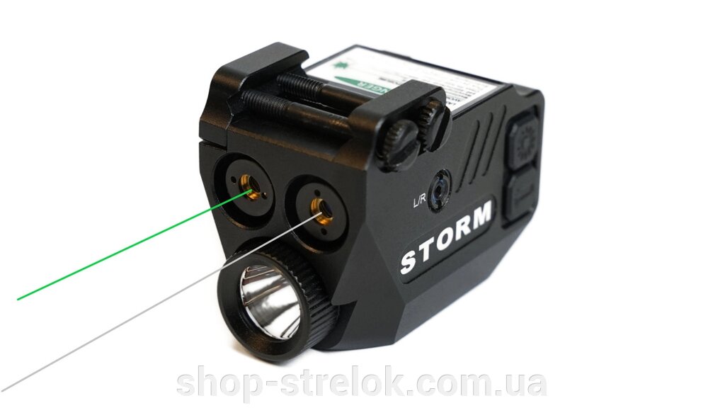 Тактичний комплект XGun Storm з ЛЦВ зелений промінь, ІЧ ліхтарем від компанії Магазин «СТРІЛОК» - фото 1