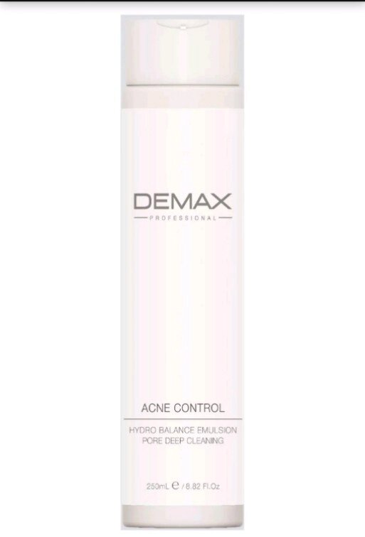 Гідро-емульсія для проблемної шкіри Demax 250 мл acne control hydro balanse emulsion pore deep cleaning від компанії Студія тіла "ARIEL" - фото 1