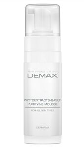 Що очищає мус для всіх типів шкіри на основі рослинних екстрактів demax phytoextracts-based purifyng mousse 150 мл