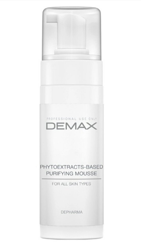 Що очищає мус для всіх типів шкіри на основі рослинних екстрактів demax phytoextracts-based purifyng mousse 150 мл - Україна