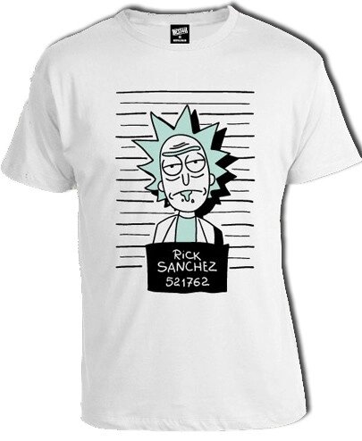 Футболка Rick and Morty Rick Sanchez (біла) від компанії "Стіляжка" інтернет магазин - фото 1