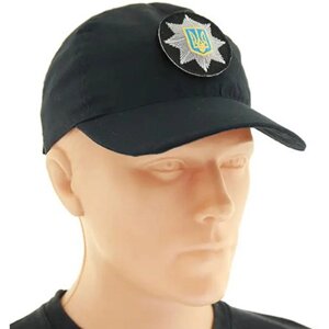 Бейсболка чорна з кокардою «Поліція» Rip-Stop 7867 58