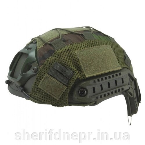 Чохол на шолом, кавер KOMBAT UK Tactical Fast Helmet COVER зелений хакі 15016 від компанії ВОЄНТОРГ Шериф - фото 1