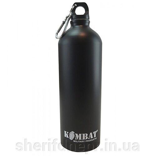 Фляга 1 літр KOMBAT UK Aluminium Water Bottle чорний 1000ml від компанії ВОЄНТОРГ Шериф - фото 1