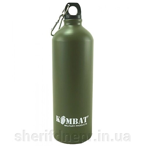 Фляга 1 літр KOMBAT UK Aluminium Water Bottle оливковий від компанії ВОЄНТОРГ Шериф - фото 1