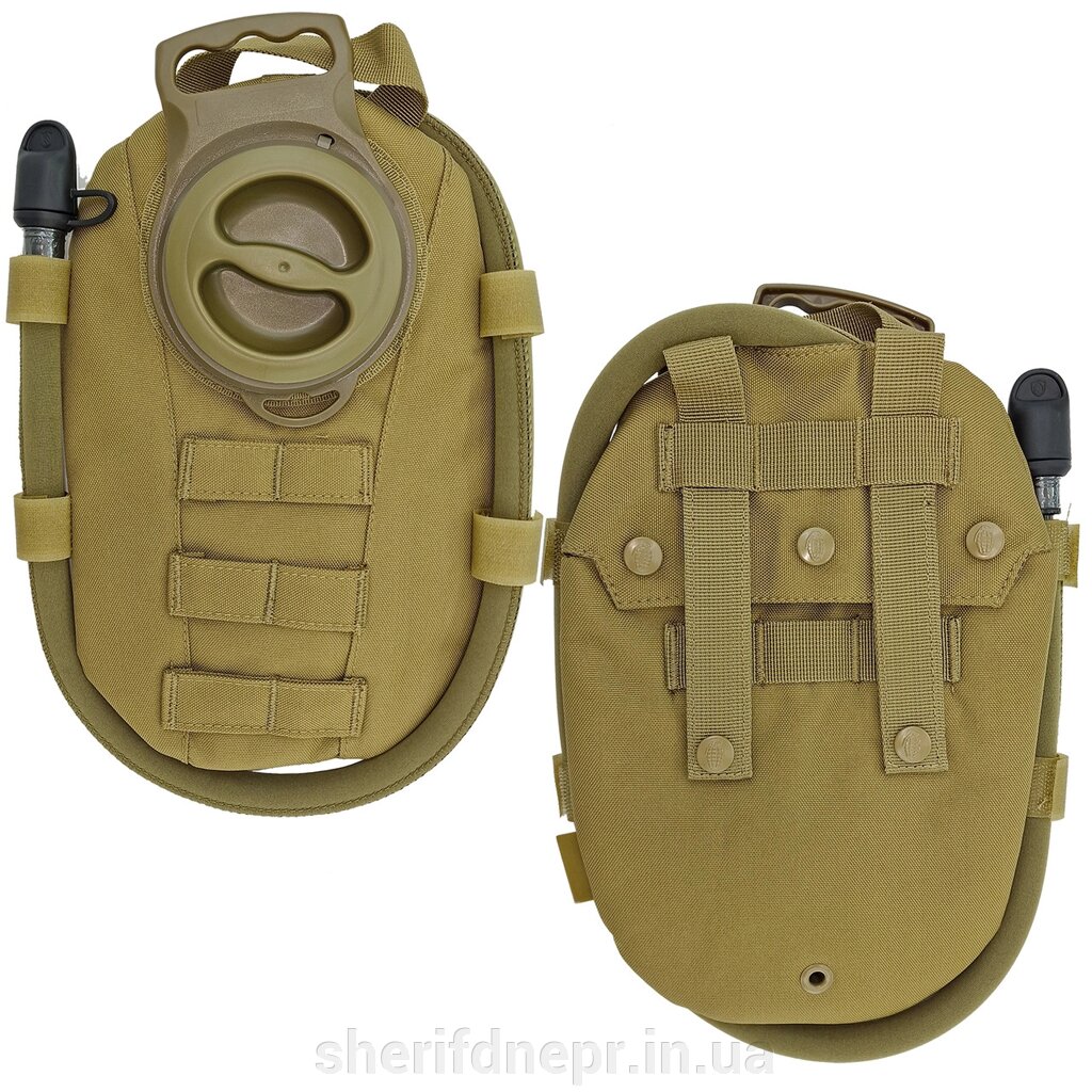 Гідратор тактичний KOMBAT UK Molle Aqua Bladder койот від компанії ВОЄНТОРГ Шериф - фото 1