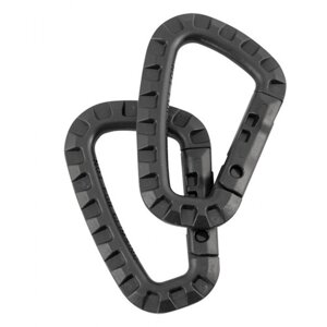 Карабін пластик чорний 1шт KOMBAT UK Tactical Carabiner kb-tc-blk