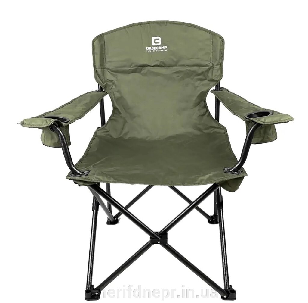 Крісло кемпінгове BaseCamp Big Boy, Olive Green від компанії ВОЄНТОРГ Шериф - фото 1