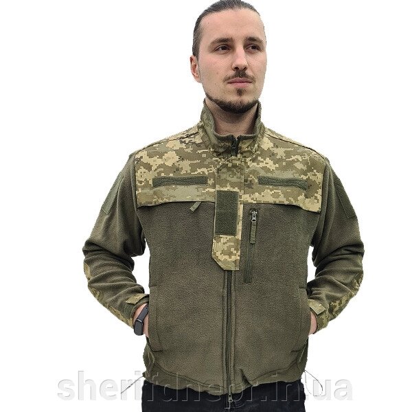 Куртка флісова тактична Milt 3/4 Olive (M-TM) р 52-54/4 від компанії ВОЄНТОРГ Шериф - фото 1