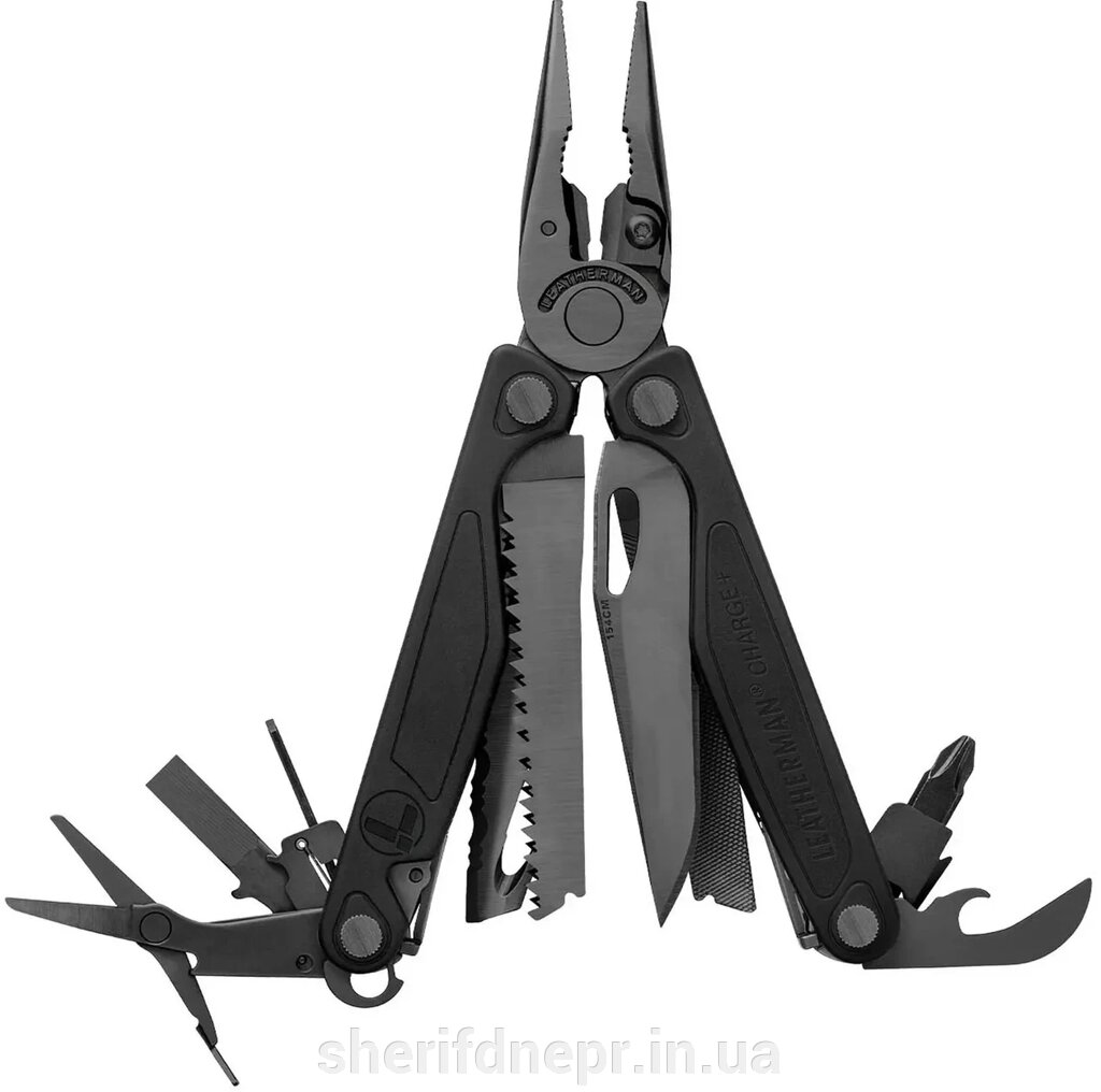 Мультитул Leatherman Charge Plus Black, синтетичний чохол ID-832601 від компанії ВОЄНТОРГ Шериф - фото 1