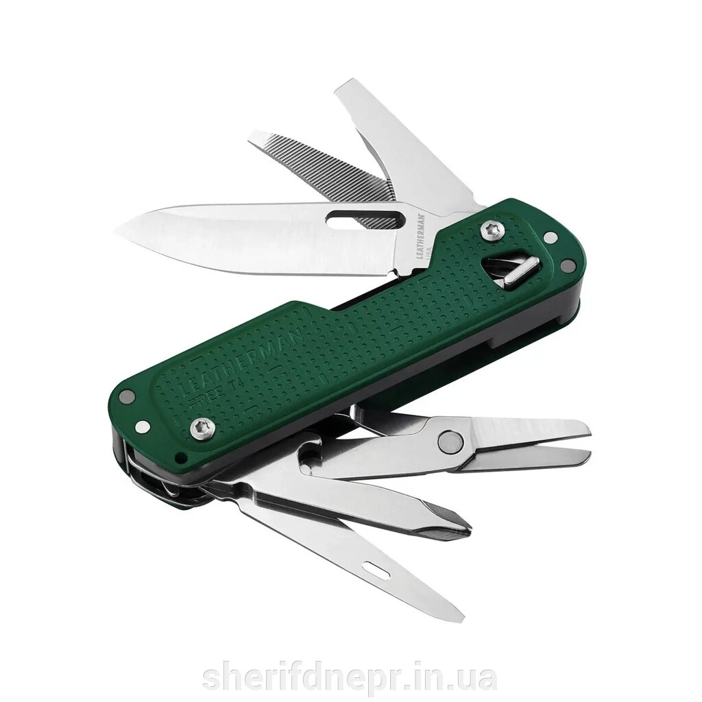 Мультитул Leatherman Free T4 Evergreen 832875 від компанії ВОЄНТОРГ Шериф - фото 1