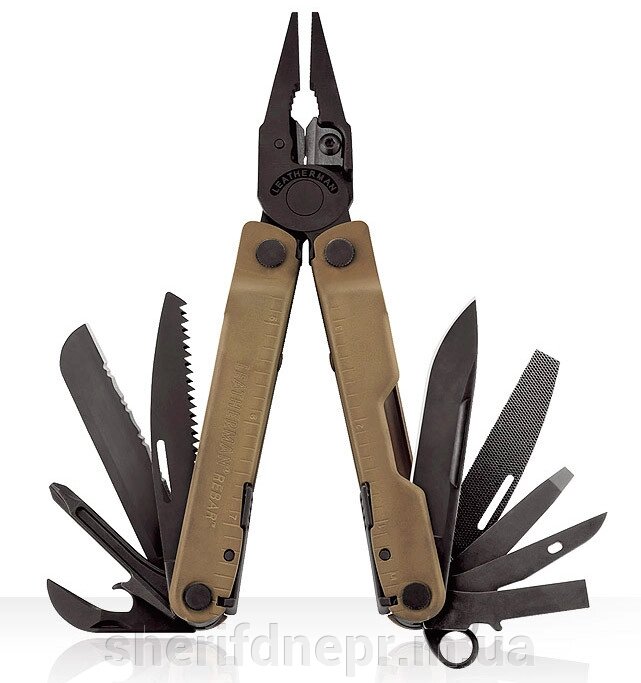 Мультитул Leatherman Rebar Coyote Standard 832406 від компанії ВОЄНТОРГ Шериф - фото 1