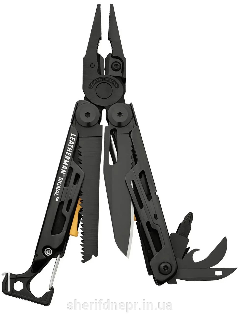 Мультитул Leatherman Signal Black, синтетичний чохол ID-832586 від компанії ВОЄНТОРГ Шериф - фото 1