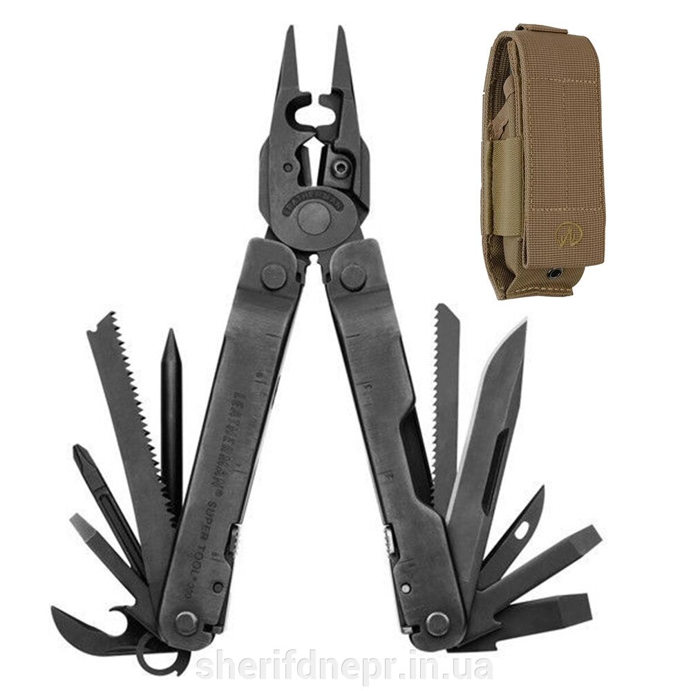 Мультитул Leatherman SUPERTOOL 300 EOD - BLACK 831368 від компанії ВОЄНТОРГ Шериф - фото 1