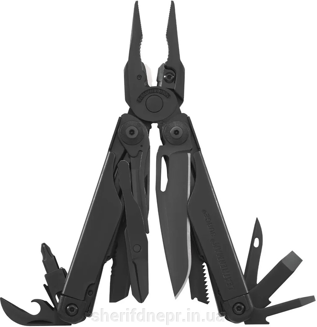 Мультитул Leatherman Surge Black, чохол Molle ID-831333 від компанії ВОЄНТОРГ Шериф - фото 1