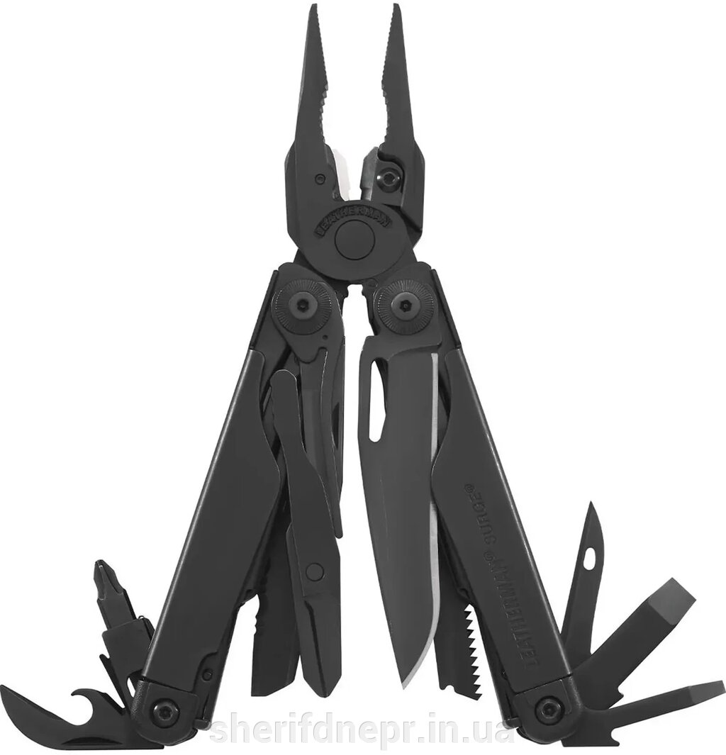 Мультитул Leatherman Surge Black, синтетичний чохол ID-831334 від компанії ВОЄНТОРГ Шериф - фото 1