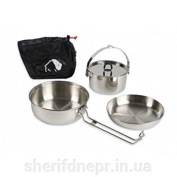 Набір туристичного посуду Tatonka Camp Set Large, Silver (TAT 4114.000) від компанії ВОЄНТОРГ Шериф - фото 1