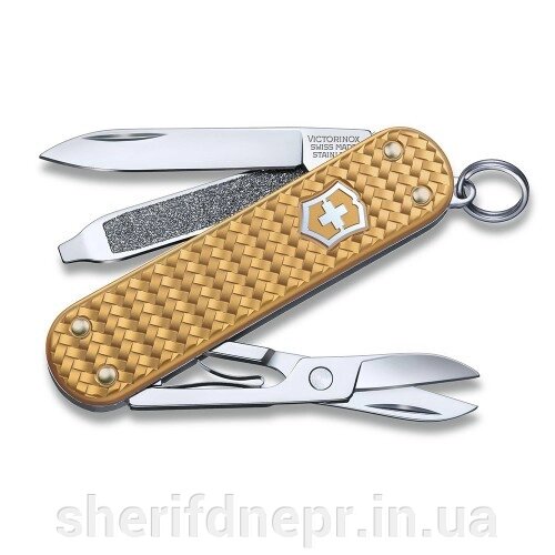 Ніж Victorinox Classic SD Precious Alox Brass Gold 0.6221.408G від компанії ВОЄНТОРГ Шериф - фото 1