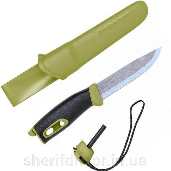 Нож Morakniv Companion Spark, зелений 13570 від компанії ВОЄНТОРГ Шериф - фото 1