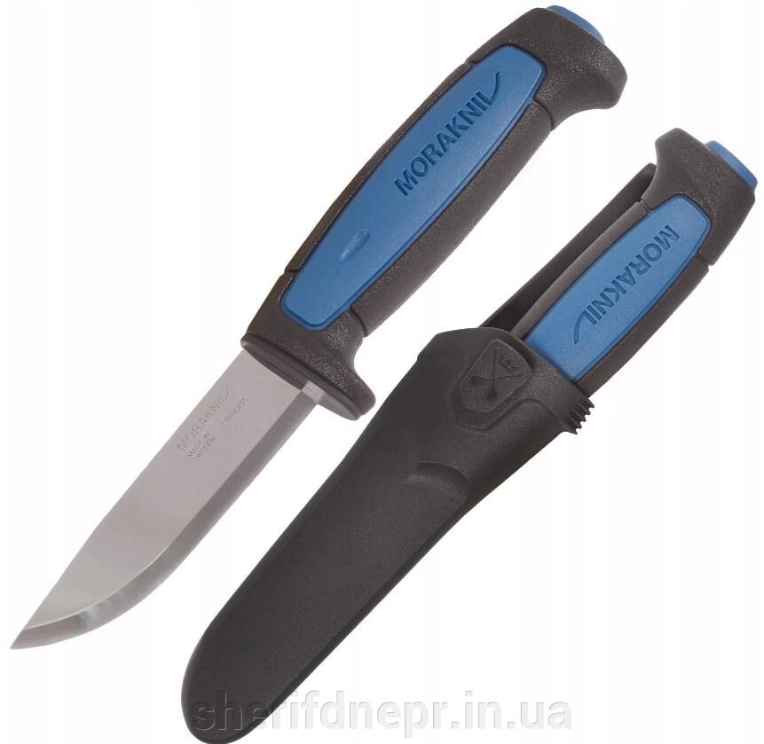 Нож Morakniv Pro S, нержавіюча сталь, гумова ручка з синьою вставкою 12242 від компанії ВОЄНТОРГ Шериф - фото 1