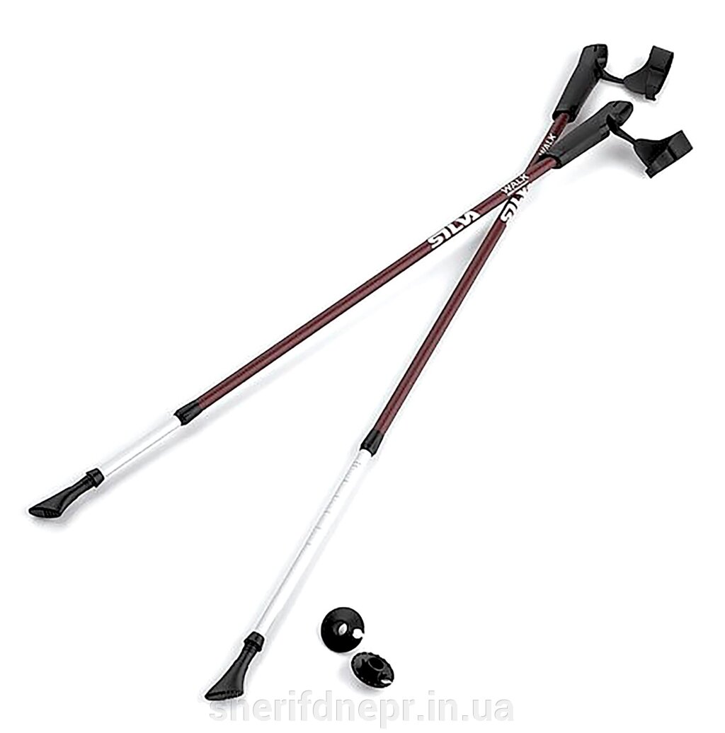 Палиці для скандинавської ходьби Silva Walking Poles , 104-140 см, red від компанії ВОЄНТОРГ Шериф - фото 1