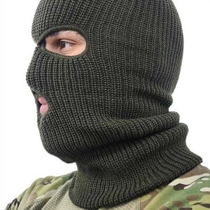 Балаклава зимова KOMBAT UK 3 Hole Balaclava оливкова Uni kb-3hb-olgr