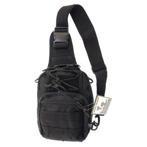 Тактичний Рюкзак чорний однолямковий Max Fuchs MOLLE Black 30700A