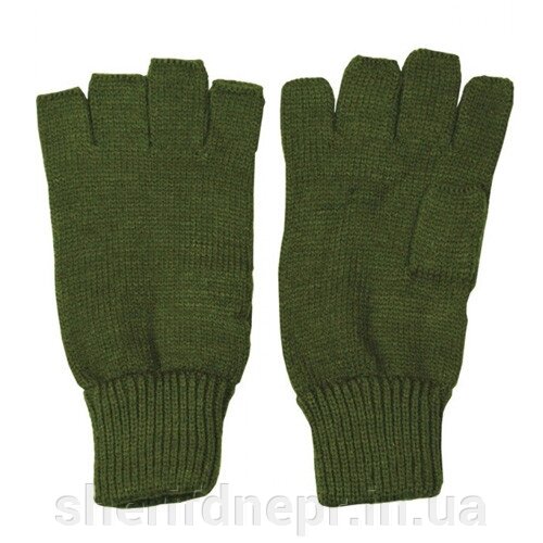 Рукавички Kombat UK Fingerless Gloves Olive kb-fg-olgr від компанії ВОЄНТОРГ Шериф - фото 1