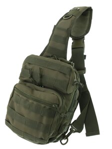 Рюкзак через плече малий оливковий 8 літрів Assault MIL-TEC Olive, 14059101