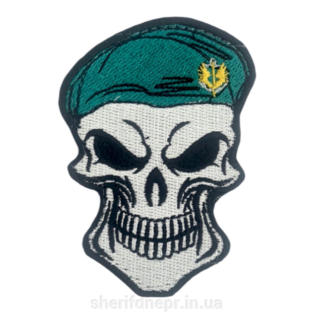 Шеврон Skull, green, (М-ТМ) від компанії ВОЄНТОРГ Шериф - фото 1