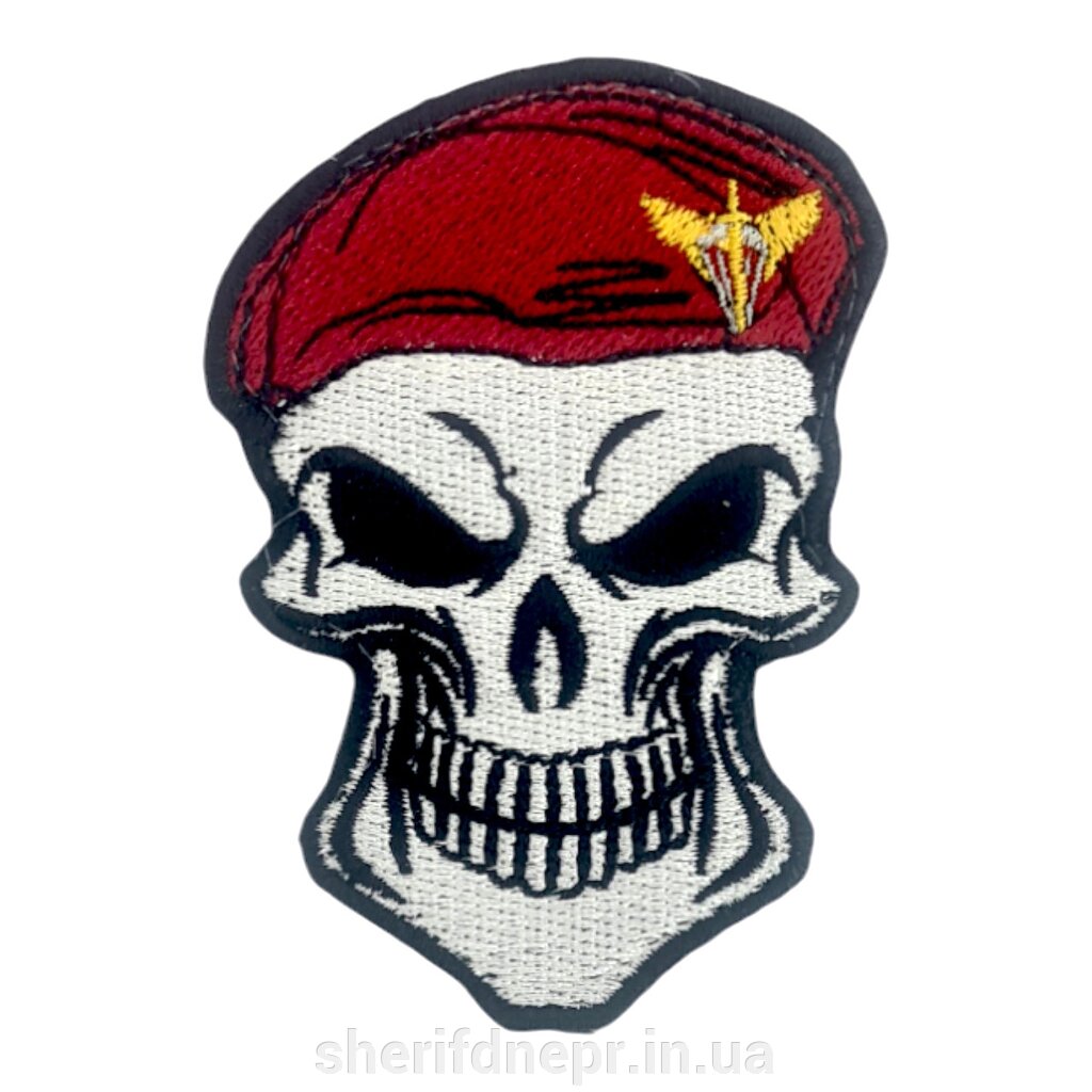 Шеврон Skull, red, (М-ТМ) від компанії ВОЄНТОРГ Шериф - фото 1