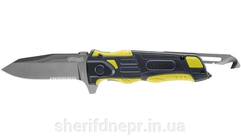 Складний ніж Walther Rescue Knife Black \ жовтий 5.2012 від компанії ВОЄНТОРГ Шериф - фото 1