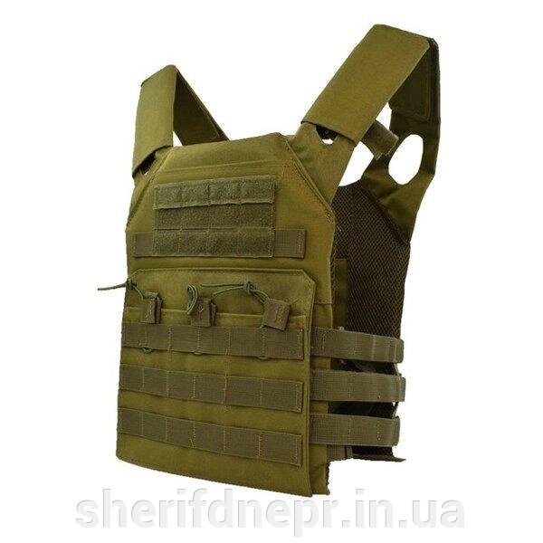 Тактична Плитоноска PLATE CARRIER жилет під бронепластини Olive 12602 від компанії ВОЄНТОРГ Шериф - фото 1