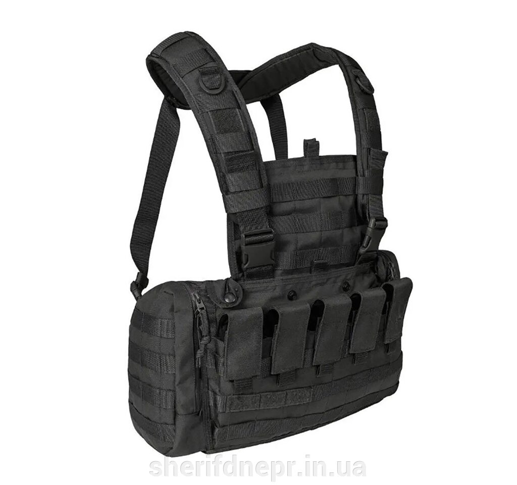 Тактичний розвантажувальний жилет Tasmanian Tiger Chest RIG MK2 M4 Black від компанії ВОЄНТОРГ Шериф - фото 1