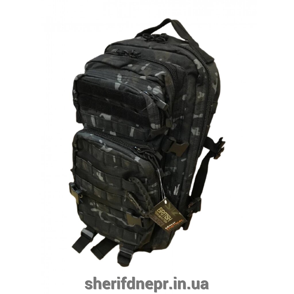 Тактичний рюкзак 28 літрів KOMBAT UK Hex-Stop Small Molle Assault Pack Multicam black kb-hssmap-btpbl від компанії ВОЄНТОРГ Шериф - фото 1