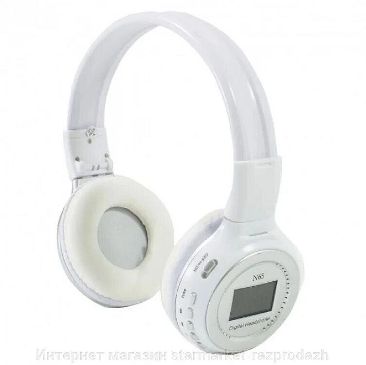 Бездротові навушники Bluetooth stereo Wireless n65 bt, white від компанії Інтернет магазин starmarket-razprodazh - фото 1
