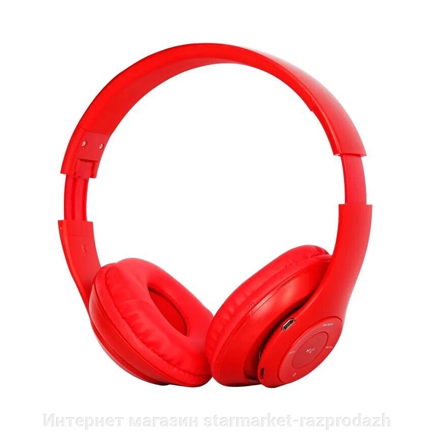 Бездротові навушники bluetooth TM-047 red від компанії Інтернет магазин starmarket-razprodazh - фото 1