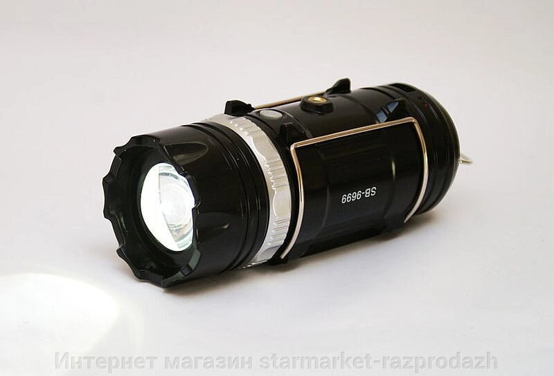 Кемпінговий ліхтар Sb-9699 black (сонячна панель, power bank) від компанії Інтернет магазин starmarket-razprodazh - фото 1
