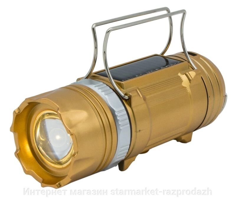 Кемпінговий ліхтар Sb-9699 gold (сонячна панель, power bank) від компанії Інтернет магазин starmarket-razprodazh - фото 1